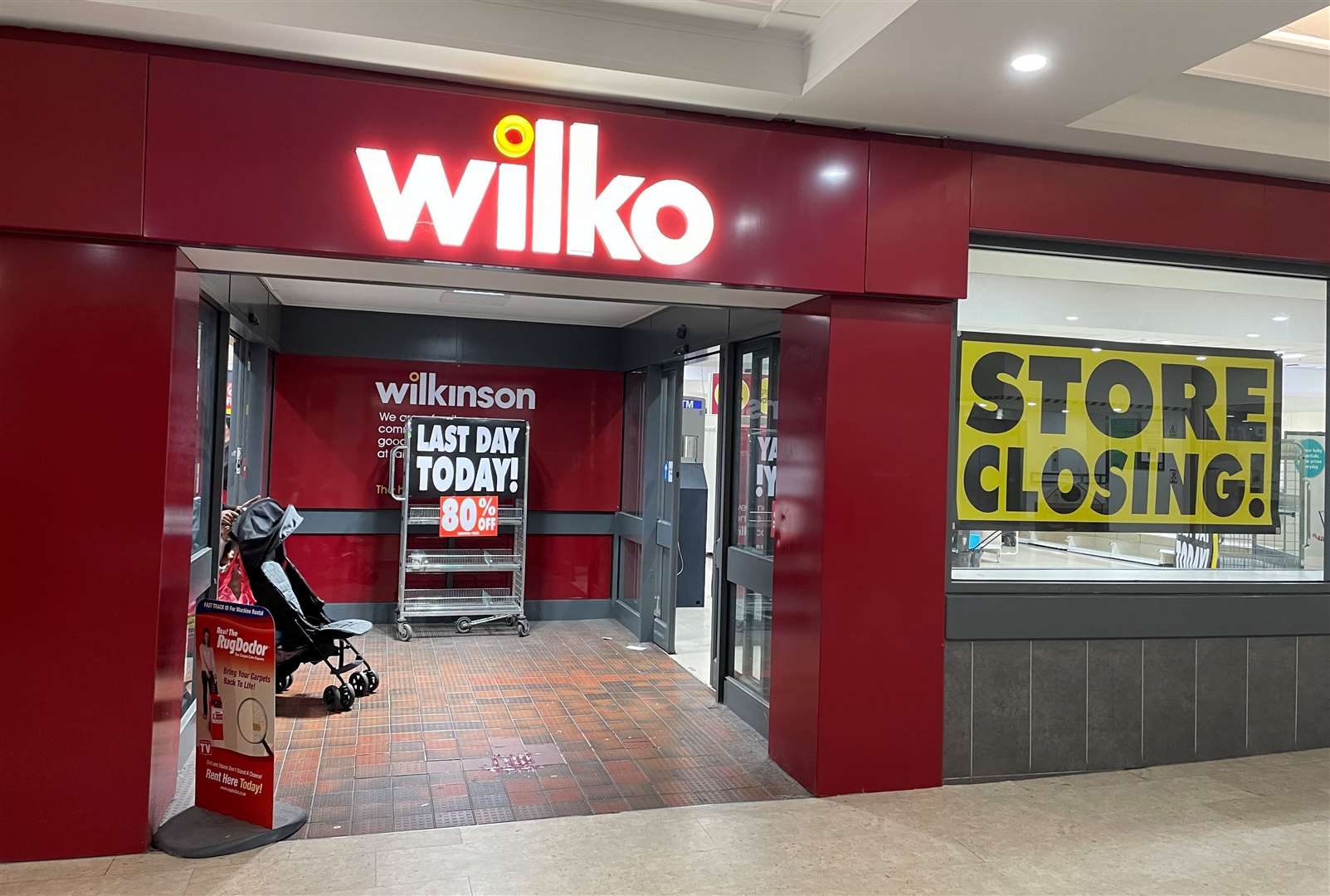Wilko in the Thamesgate Shopping Centre in Gravesend town centre – one of the many which shut up shop for good