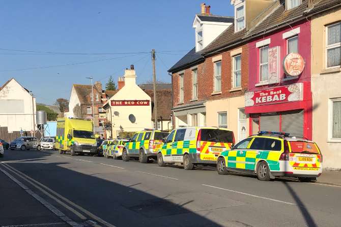 Emergency services at the scene. Picture: Aaron Pidduck
