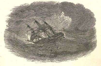 Three masted Schooner breaking up on Goodwin Sands