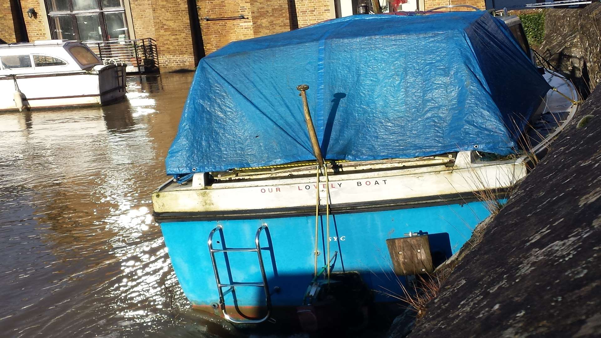 It's called Our Lovely Boat, but this beloved craft at East Farleigh was going nowhere. Picture: Natalie Spearman