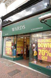 Wards schoolwear shop going into administration