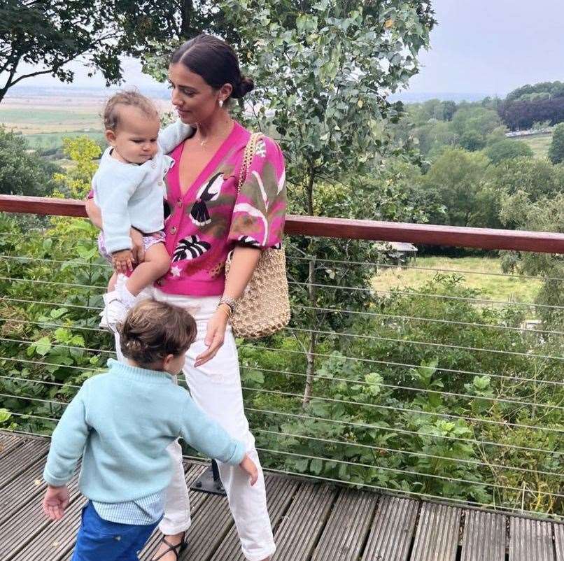 Lucy Mecklenburgh and her little ones enjoyed nature in Hythe. Photo: @lucymeck1/Instagram