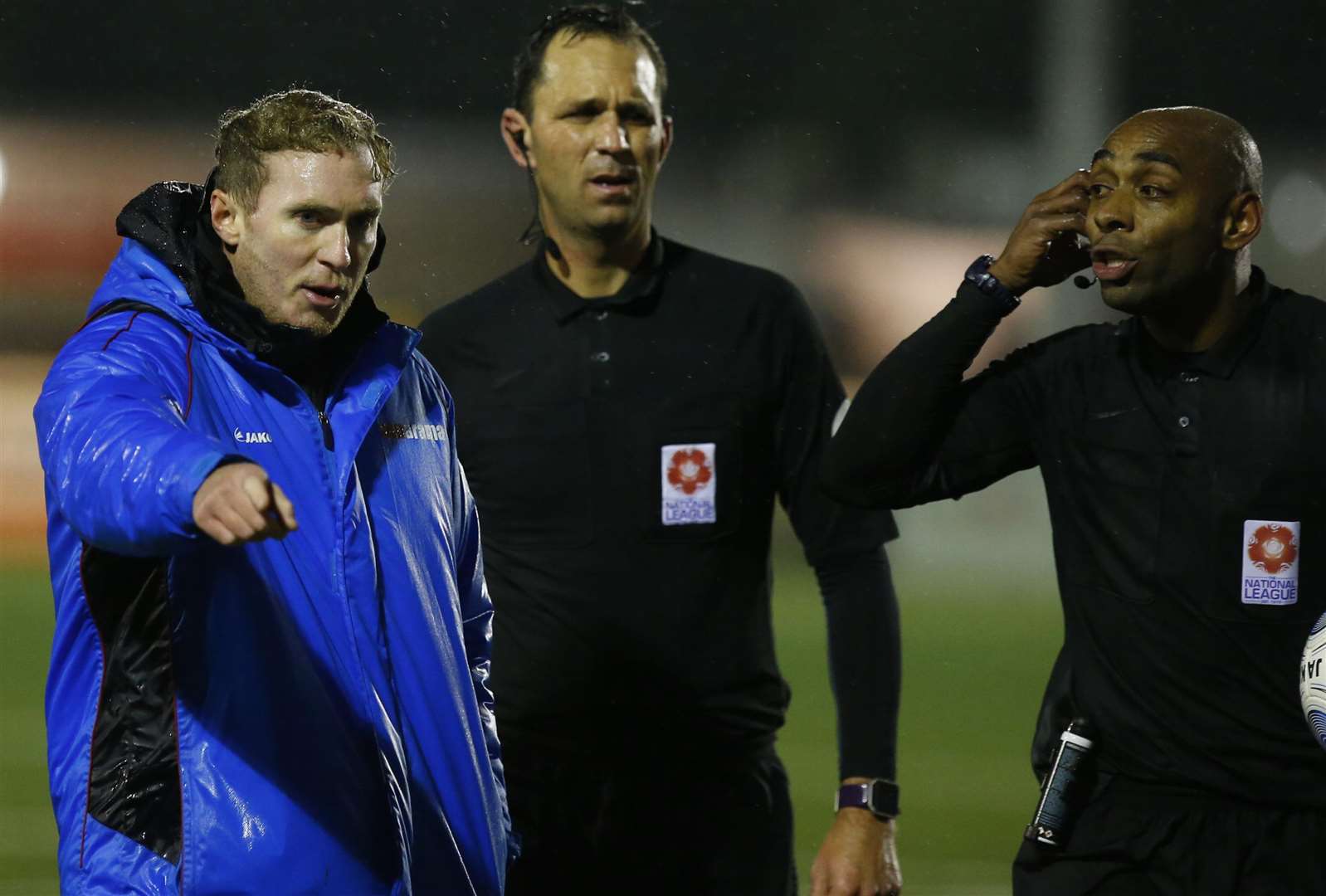 Stones boss Harry Wheeler makes his point to officials Picture: Andy Jones