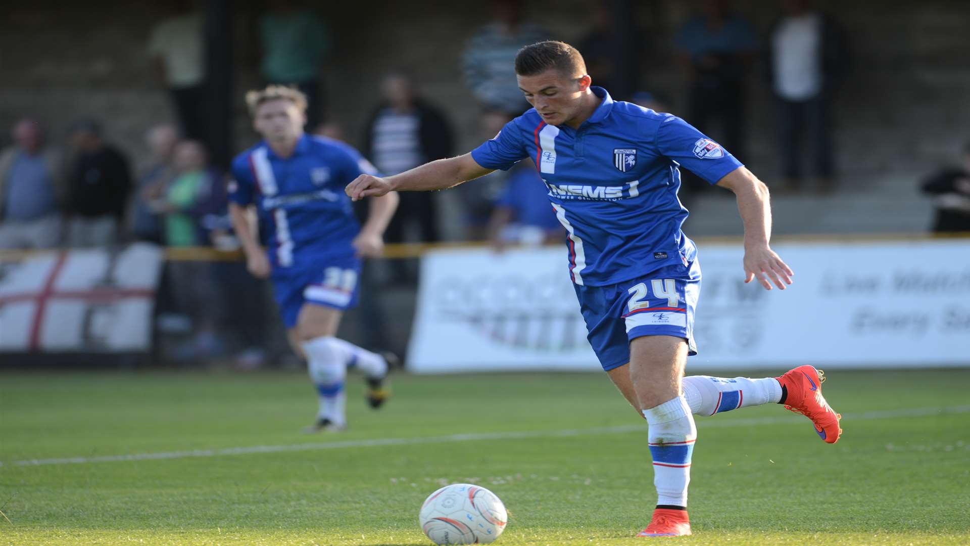 Brennan Dickenson on the ball for Gillingham Picture: Gary Browne
