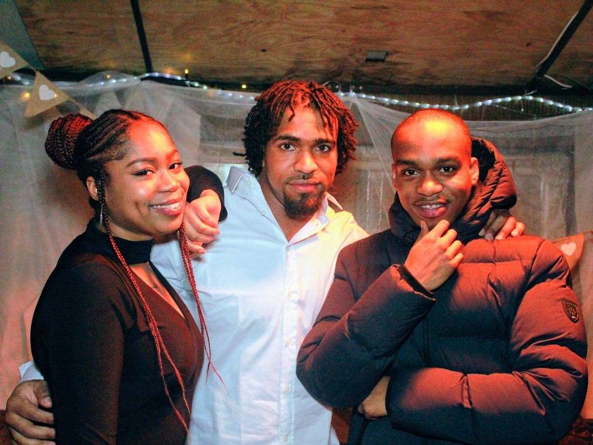 Andre Bent (right) with sister Michaela and cousin Louis