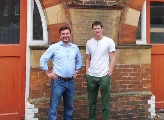 Richard Collins with Adam Handling, one of the latest additions to the business plan