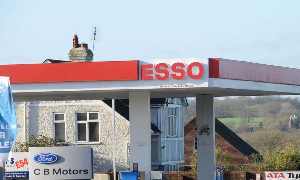 The Esso garage in Rolvenden Road, Tenterden