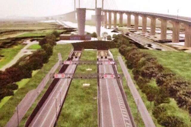 The new-look road system at the Dartford Crossing