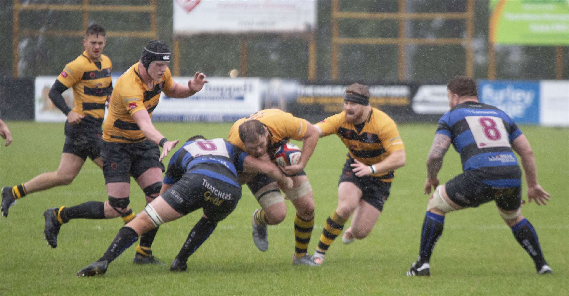 Canterbury's Tyler Oliver takes on Dings Crusaders. Picture: Phillipa Hilton