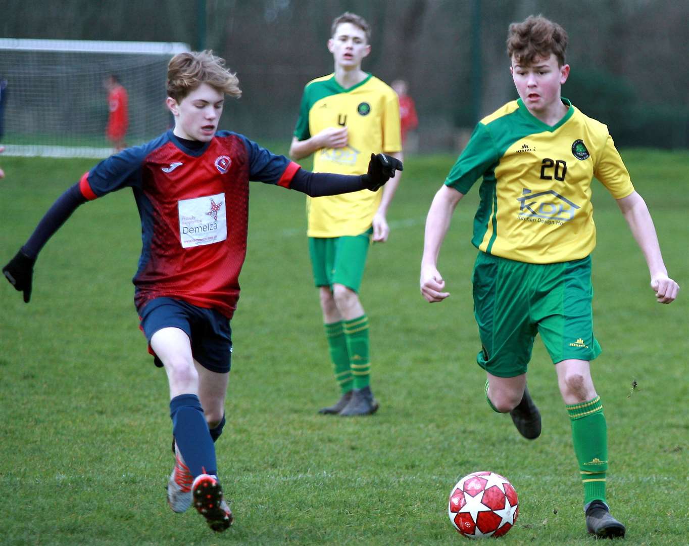 Hempstead Valley under-15s takes on Cliffe Woods Colts under-15s (green) on Sunday. Picture: Phil Lee FM26563261