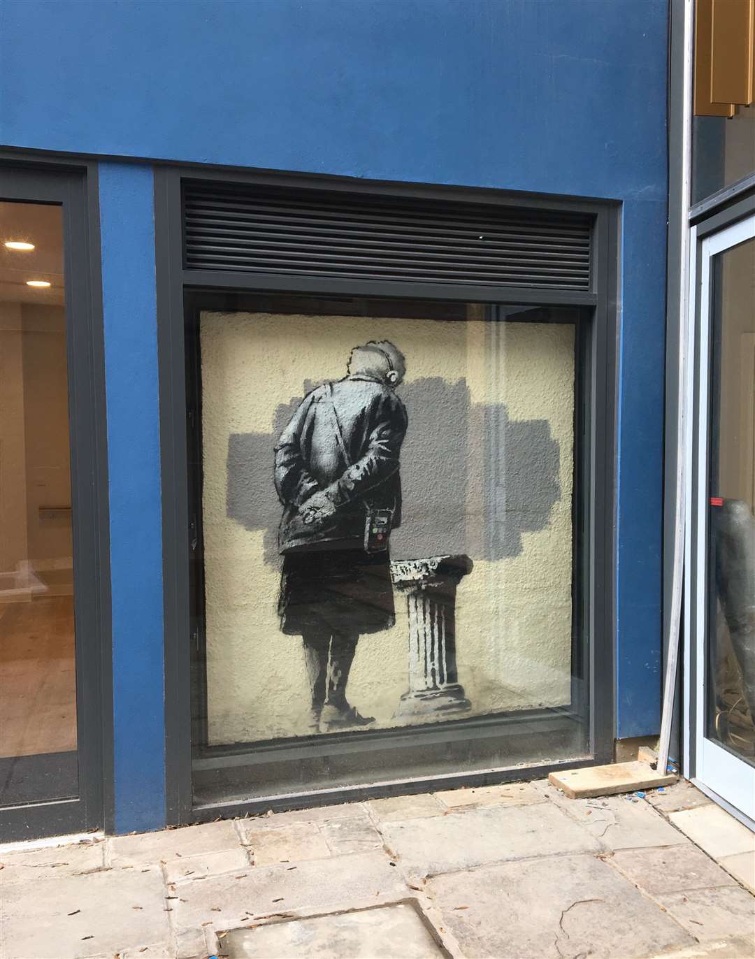 Banksy's Art Buff is on show to anyone walking past - if they look out for it