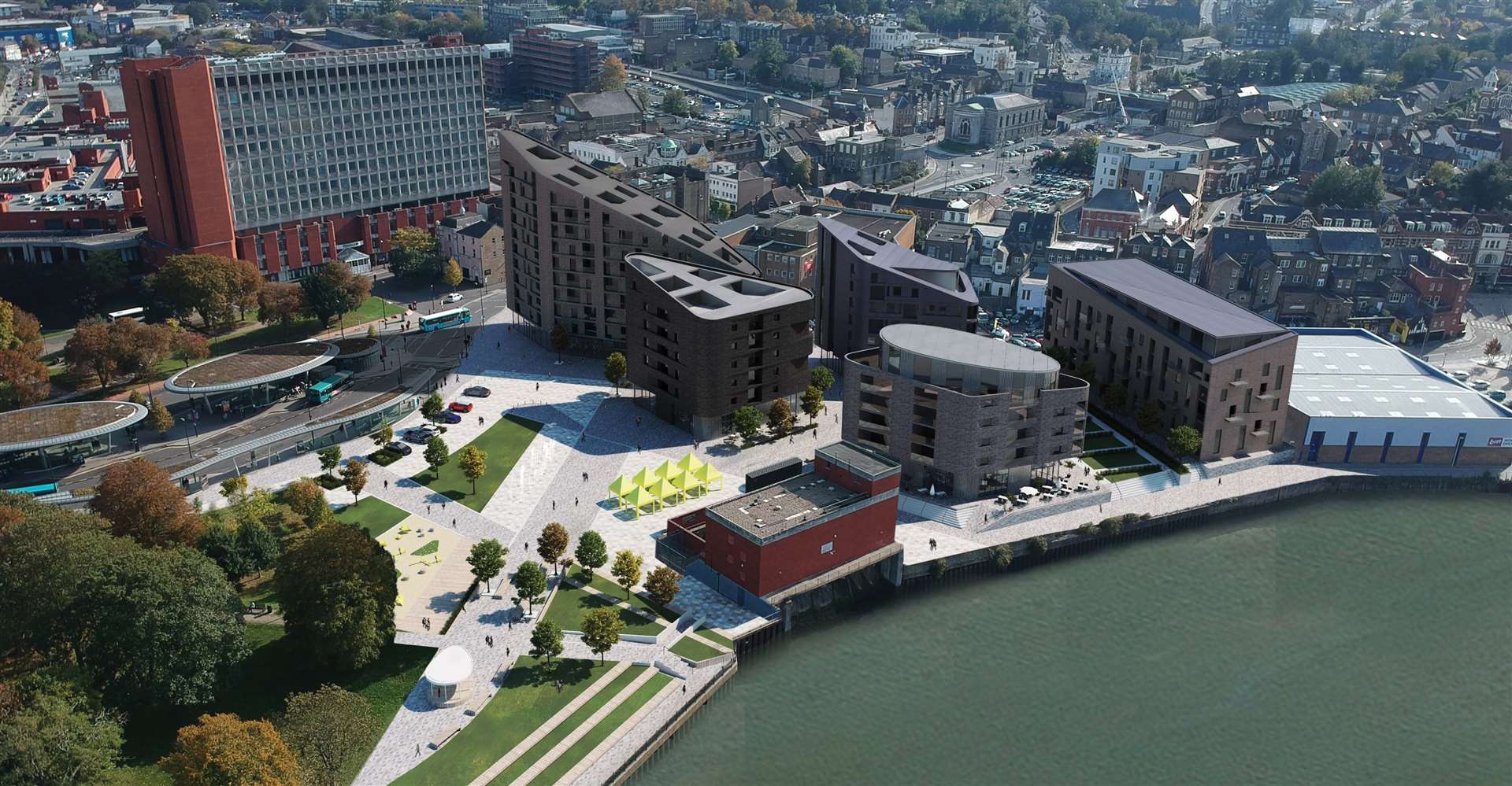 An artist's impression of what the final Chatham Waterfront development will look like.
