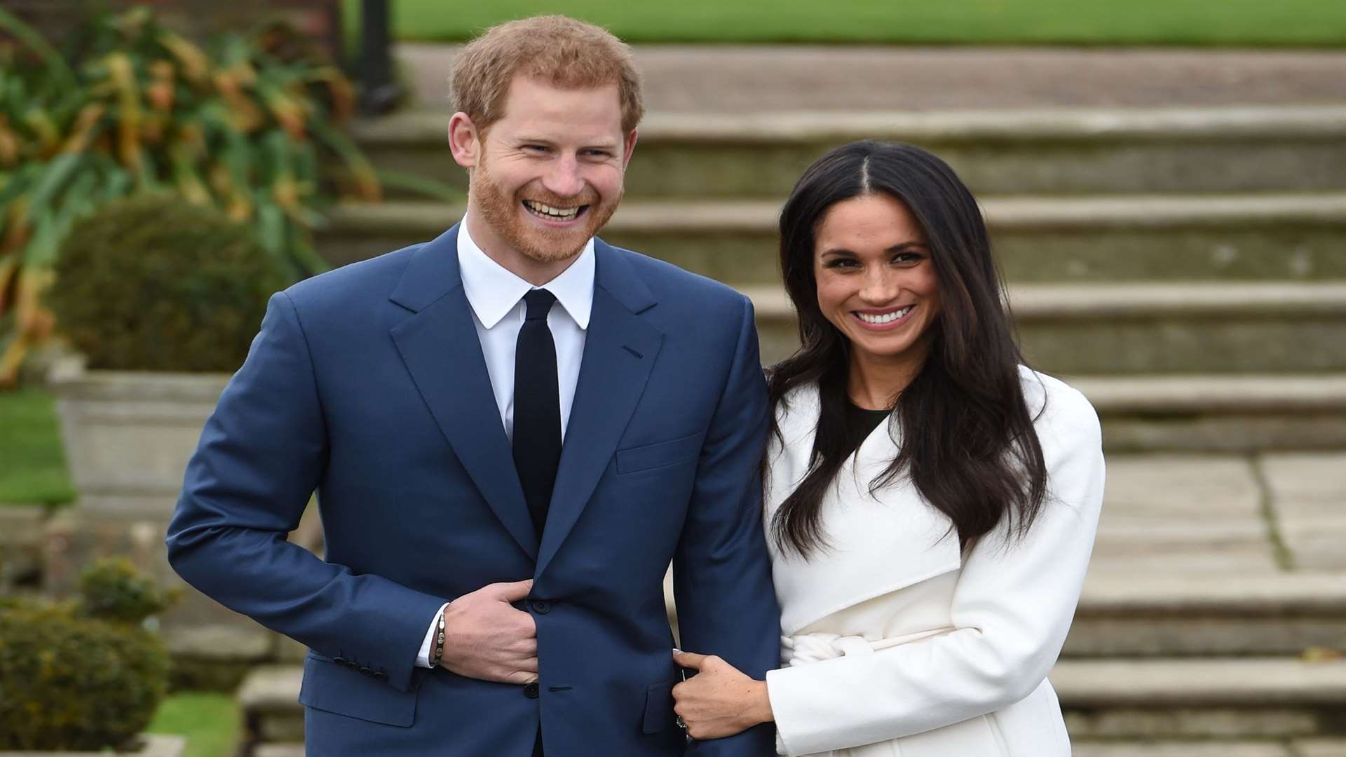 Prince Harry and Meghan Markle after announcing their engagement. Picture: Eddie Mulholland/Daily Telegraph/PA Wire