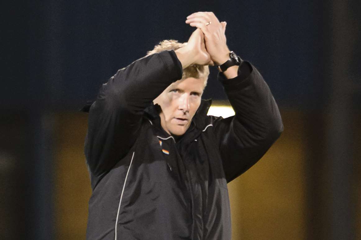 Ady Pennock saluted his players' efforts against AFC Wimbledon Picture: Andy Payton