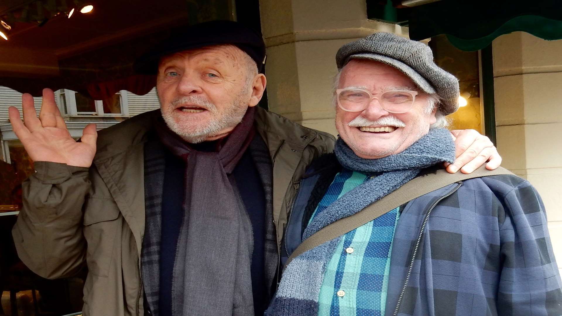 Sir Anthony Hopkins in Sandgate with Peter Troy