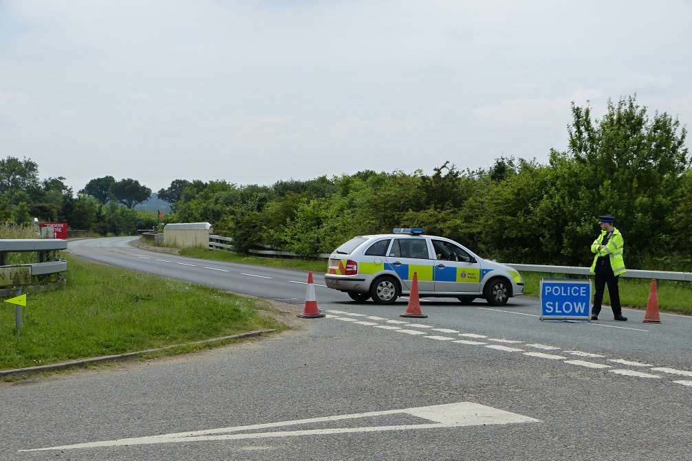 The road was closed. Pic: Kent999s