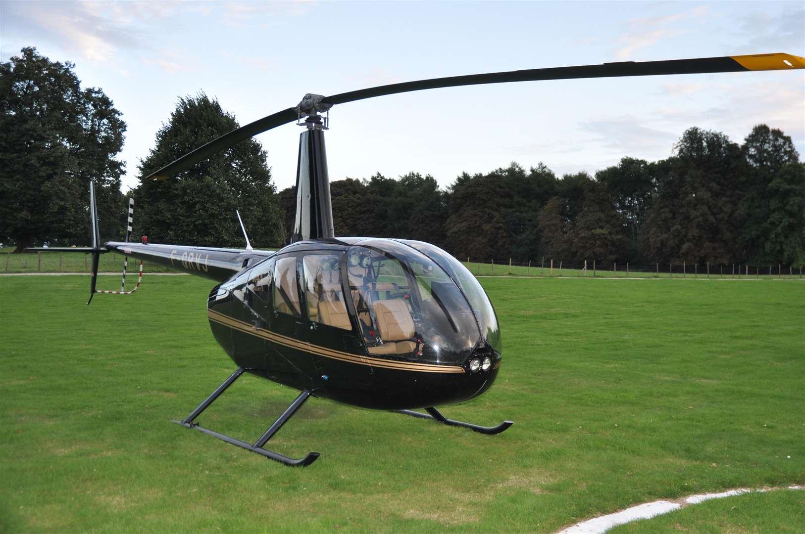 The helicopter used by Frederic Fagnoul