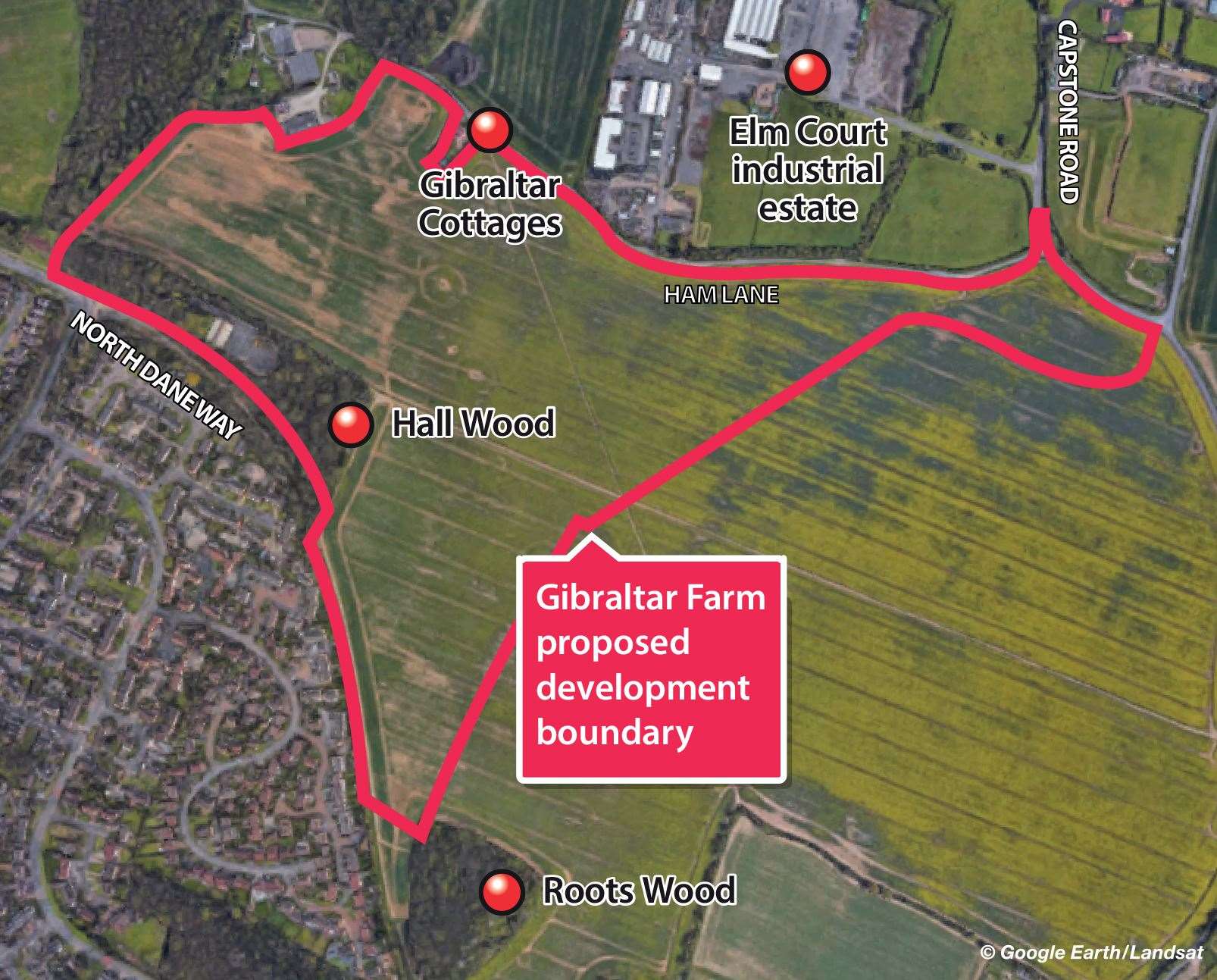 East Hill map and Gibraltar Farm proposed boundary