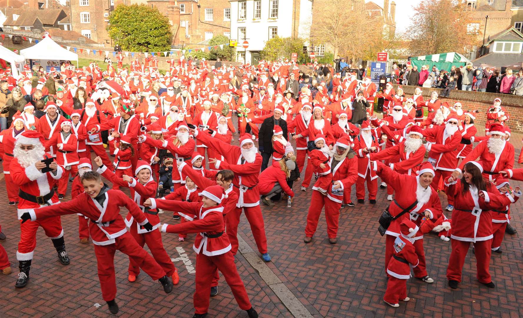 There'll be a sea of red and white for the Medway Rotary Santa Fun Run Picture: Steve Crispe