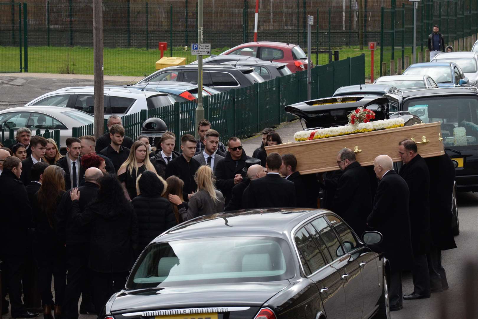 The funeral of Ismael Martin-Brittain at St Michael's RC Church, Chatham
