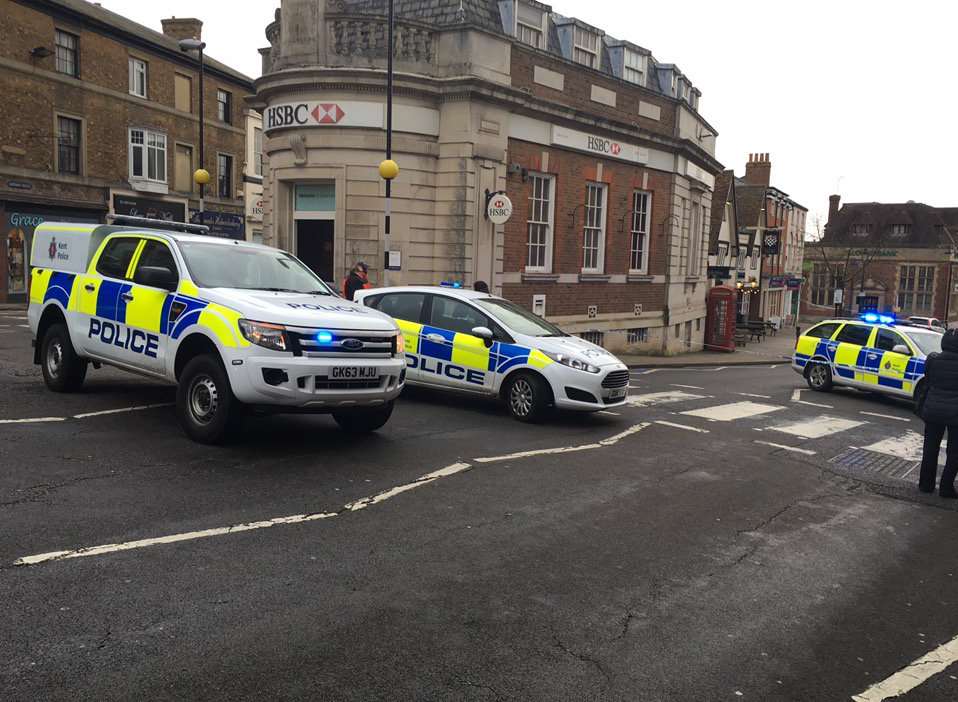 The road is closed from HSBC. Pic: JSSSevenoaks