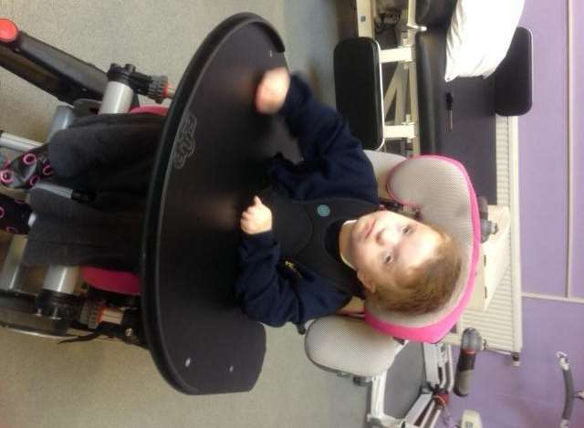Lilly-Ann in her new wheelchair