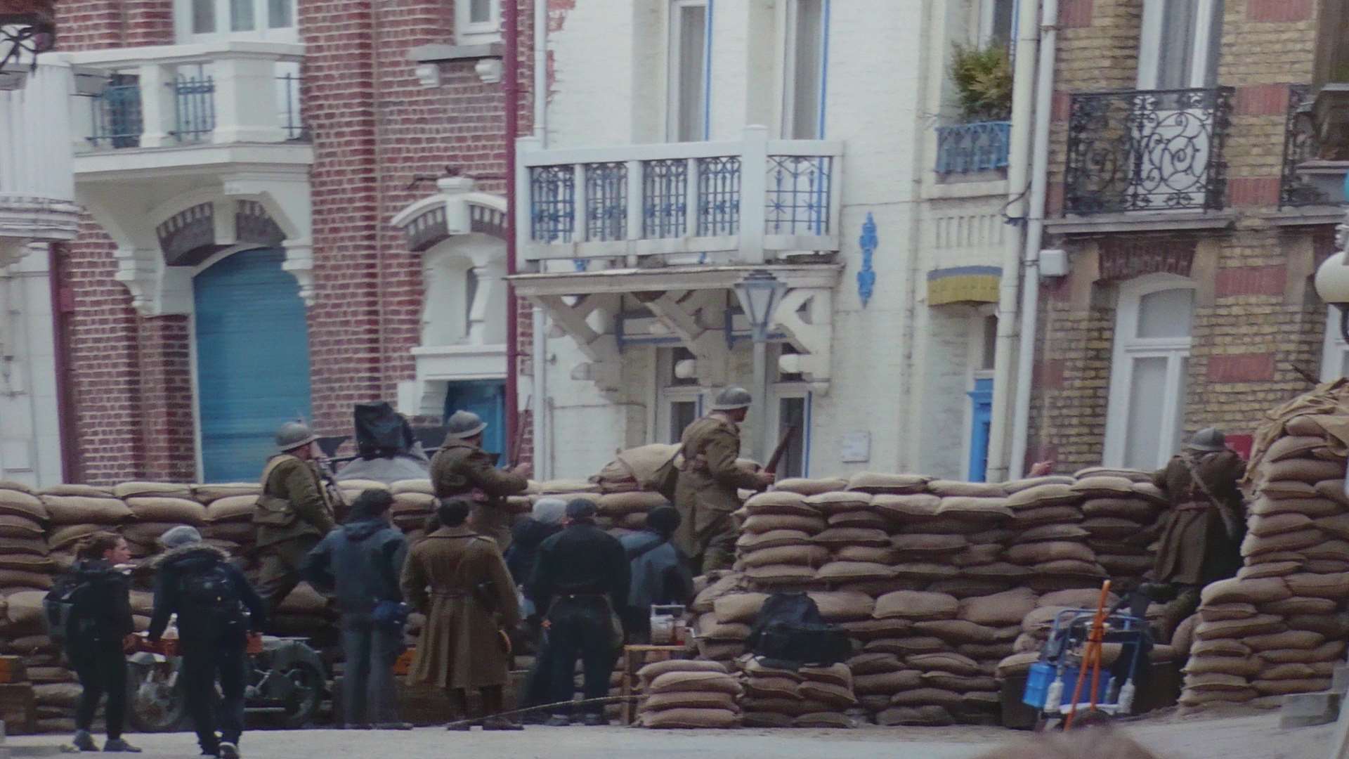 Rue Belle Rade during filming.