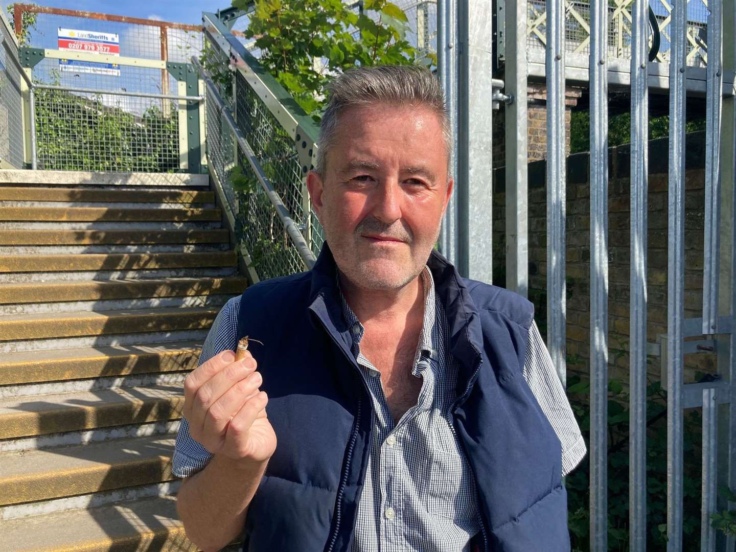 Giles Klech, 51, was fined for dropping a cigarette butt in Station Road, Faversham