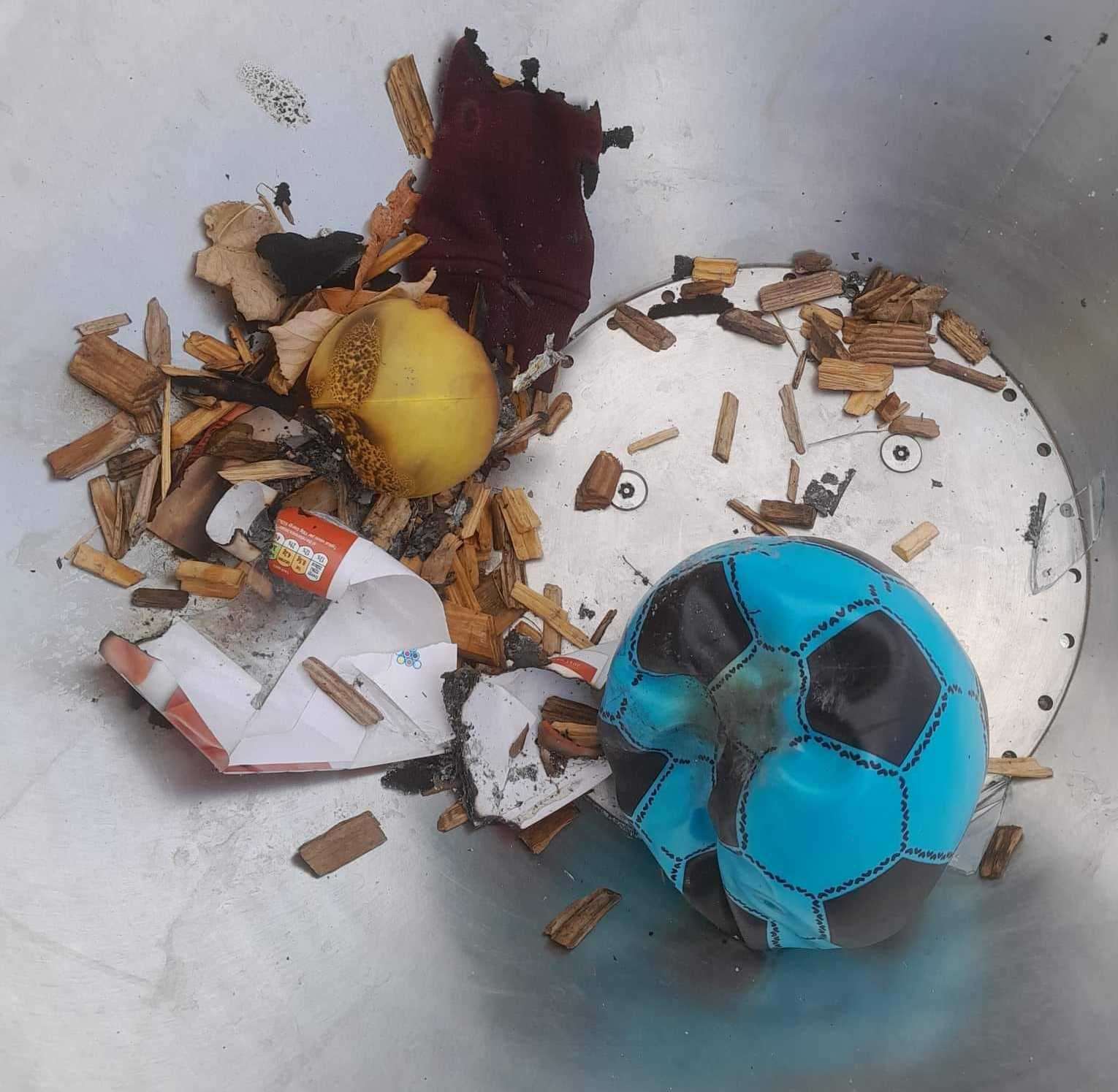 Items were burned on children's play equipment at the park next to Selling Primary School