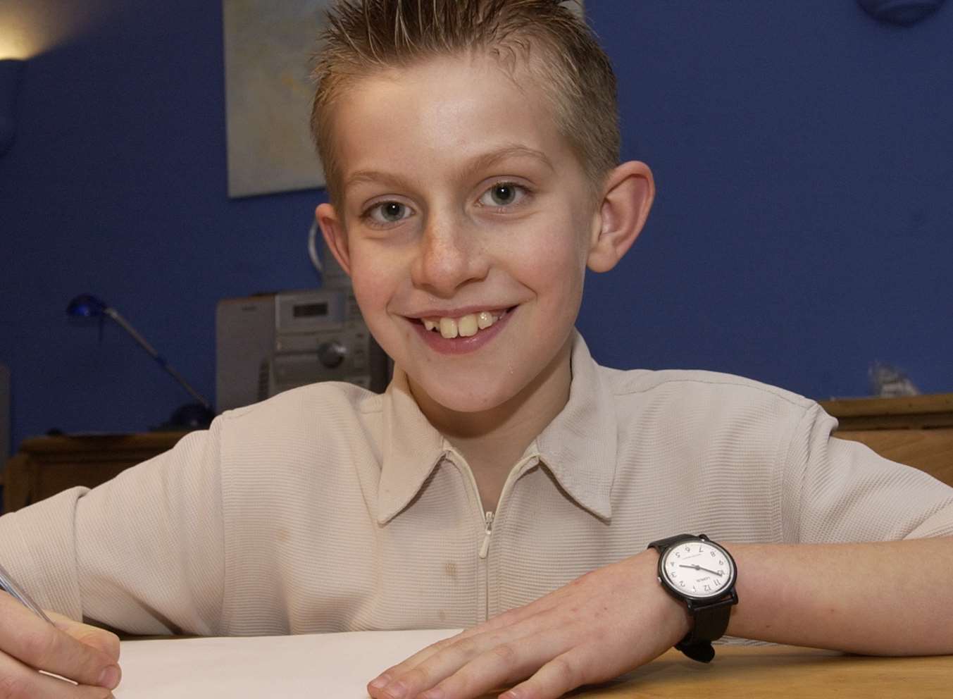 Stirling Harden, aged nine and three-quarters, who wrote to Tony Blair about possible conflict with Iraq