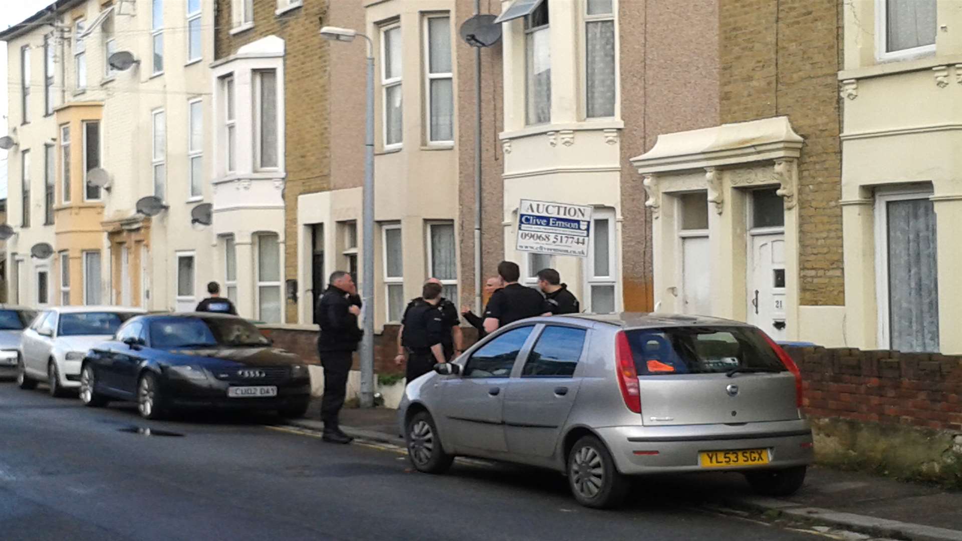 Police searched a house in Delamark Road, Sheerness