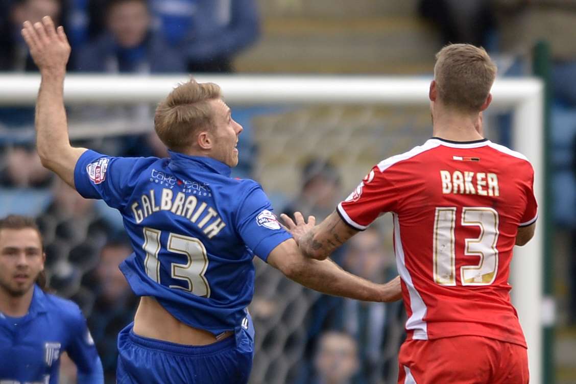 Danny Galbraith ended up at Gills thanks to the intervention of former skipper Adam Barrett Picture: Barry Goodwin