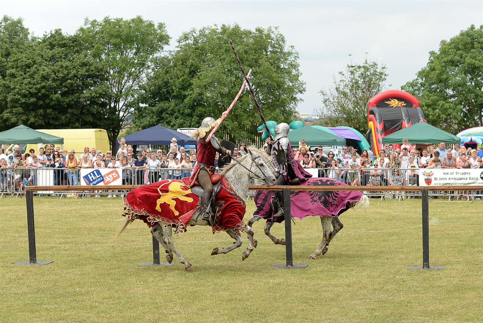Clash: The Cavalry of Heroes Jousting Display Team at the Sheppey Summer Spectacular hosted by the Sheerness Freemasons. Picture: Tony Jones (13768293)