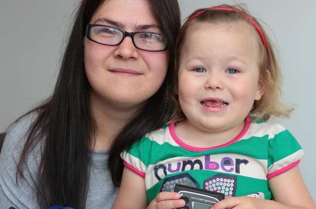 Victoria Pearson's daughter Hope has an insulin pump which secretes insulin every few minutes