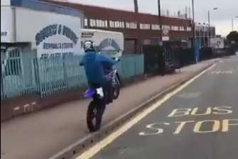 Members of the group then made their way on to pavements in an urbanised area. Picture: BikeLife TV