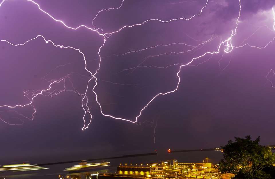 Callum Forrester's picture of lightning over Dover
