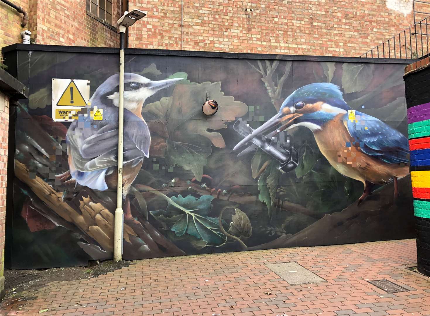 A mural by the Vicarage Lane car park in Ashford, was also created as part of the UNFRAMED art project