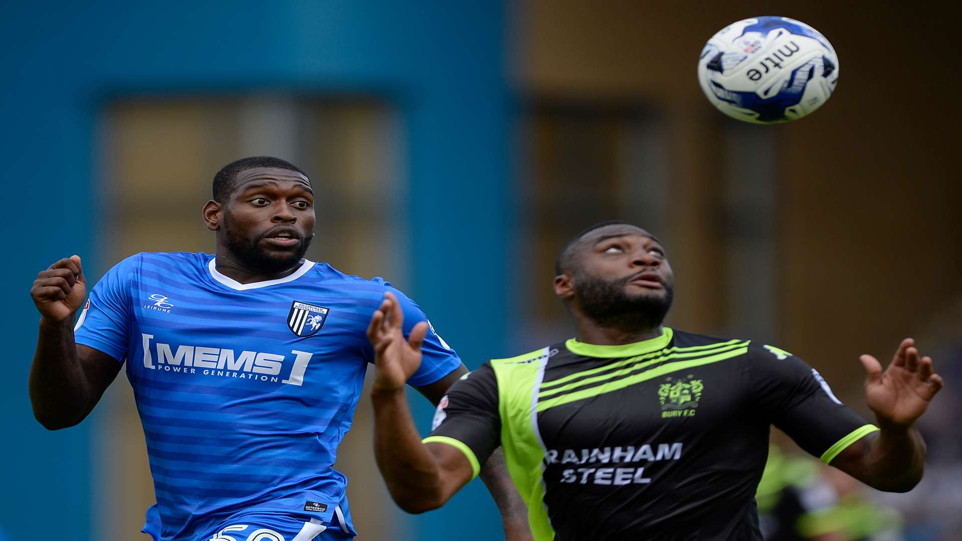 Eyes firmly on the ball as Gills meet Bury. Picture: Ady Kerry
