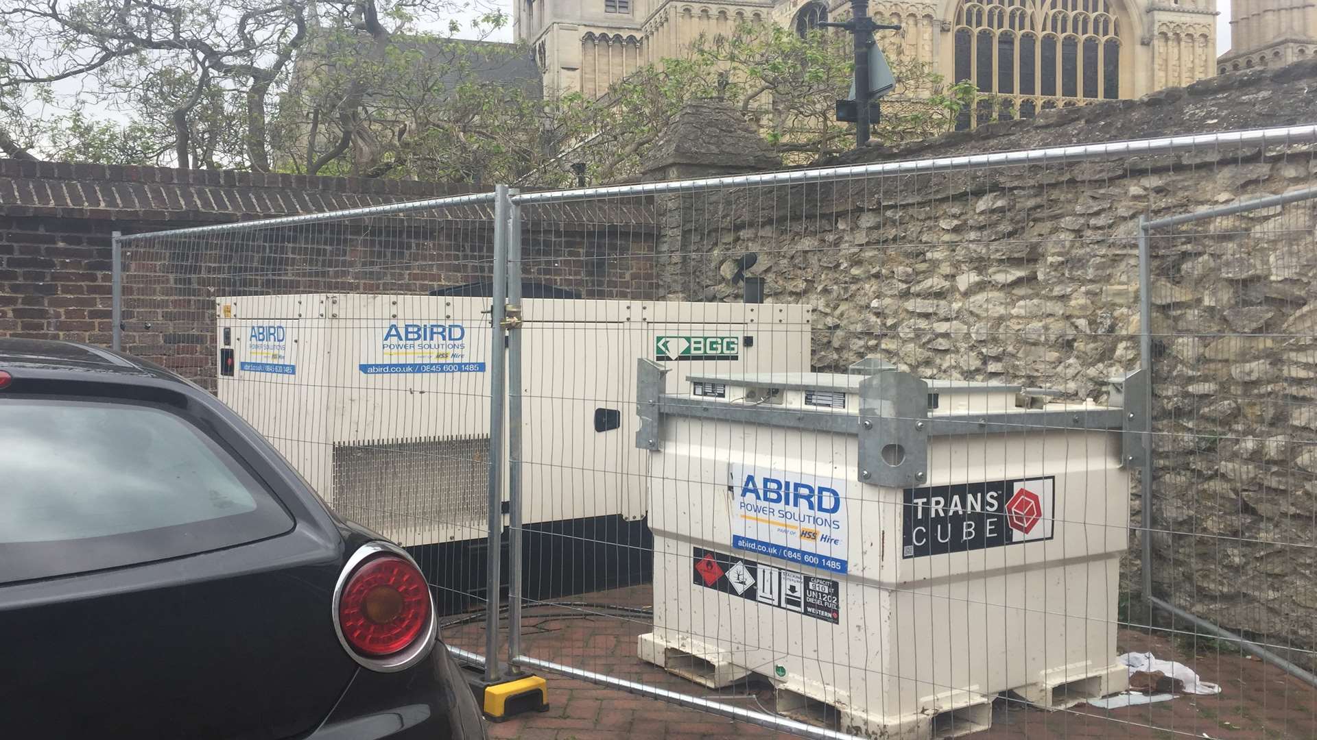 The generator has been in the Rochester car park for months