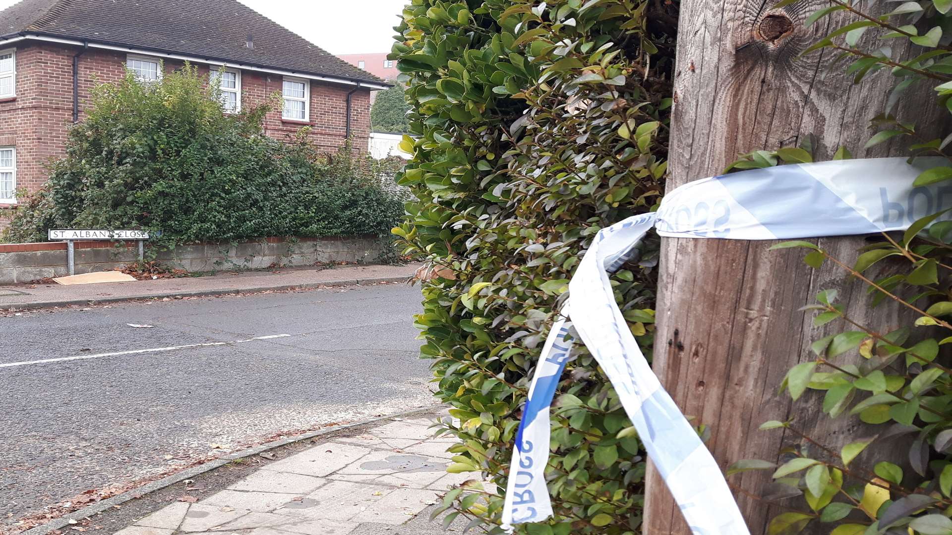 Scene of double stabbing in St Alban's Close, Gravesend