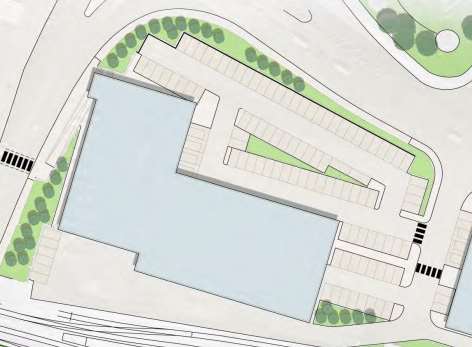 The plans for the new retail units