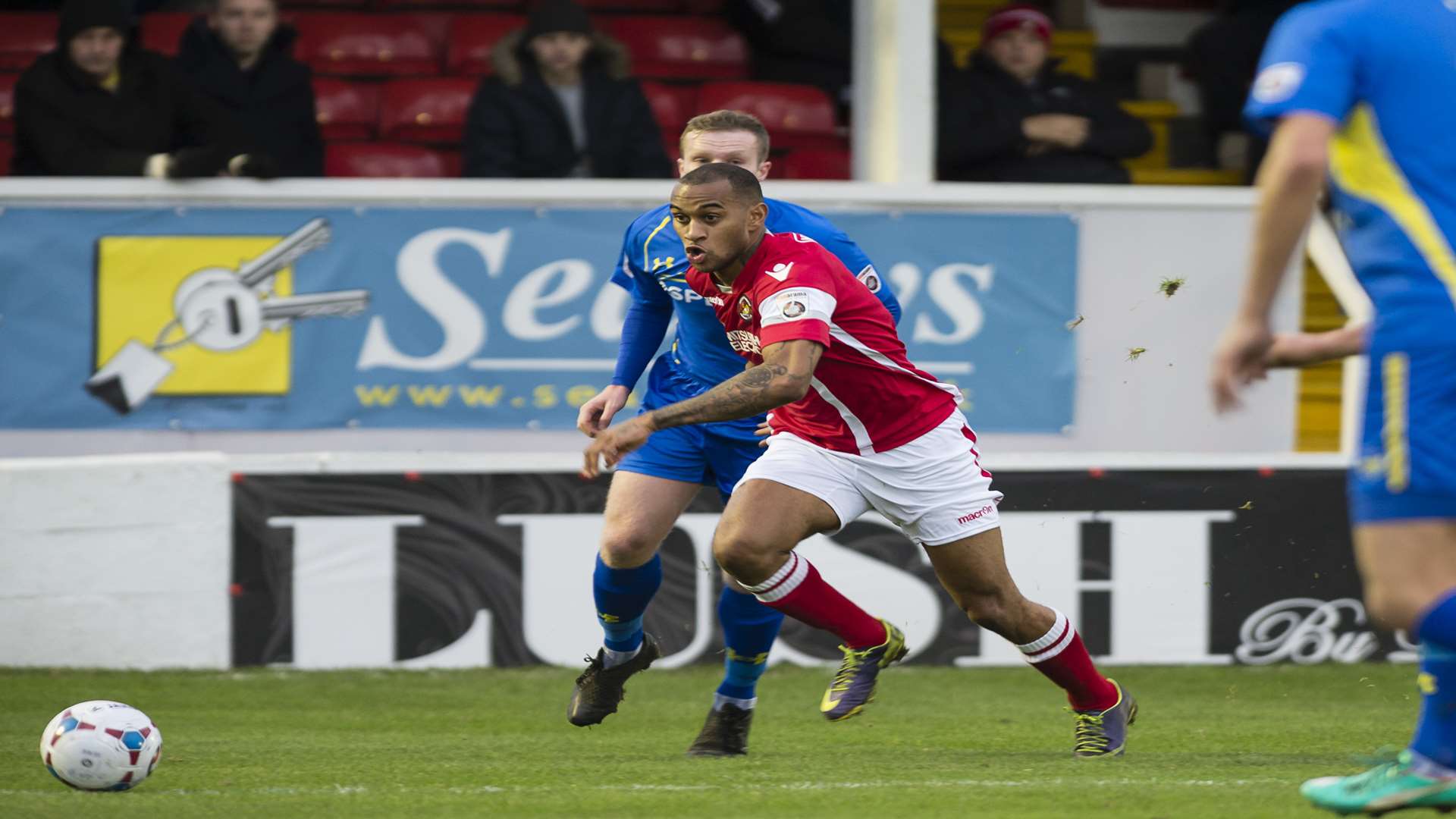Danny Haynes makes a burst for Ebbsfleet against Concord Picture: Andy Payton