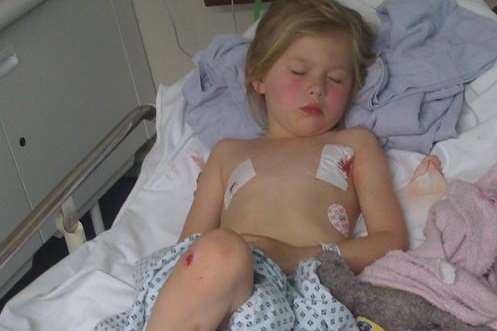 Five-year-old Danisha Fowler recovering in Medway Maritime Hospital