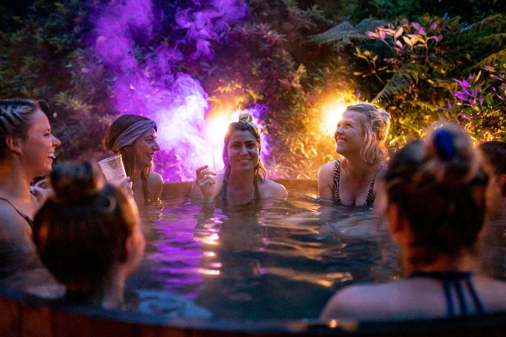 Relax after a day of working out with a hot tub afterparty. Picture: LoveFit