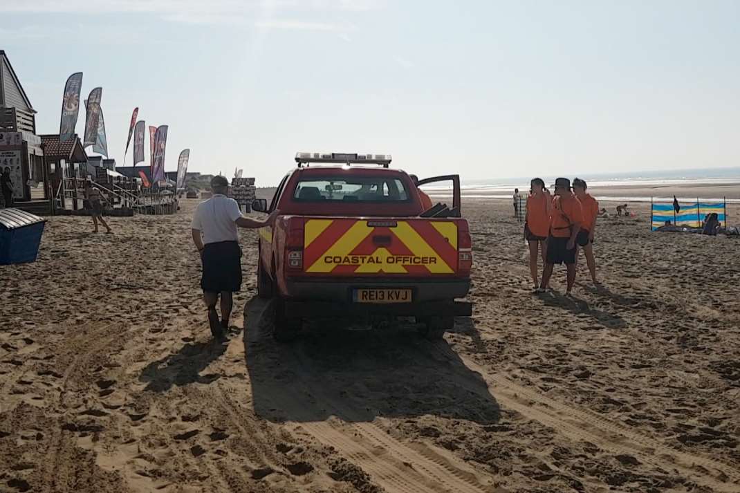 Patrols on the beach at Camber Sands. A petition was launched for lifeguards to be stationed there permanently during the summer