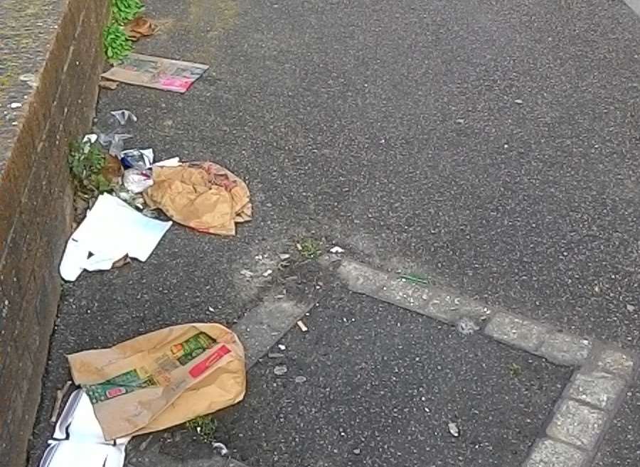 Litter from McDonald's in Maidstone
