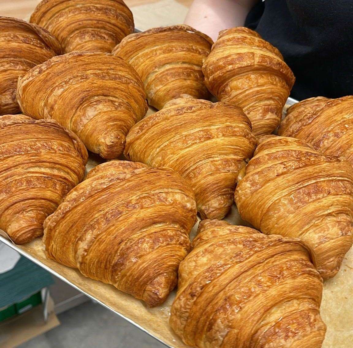 A batch of freshly-made croissants. Picture: Mia Dahl