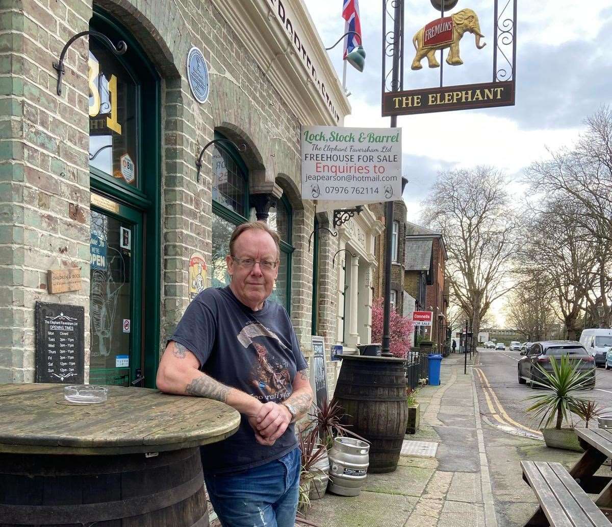 Pub owner Jim Pearson has put his beloved Elephant pub in Faversham up for sale as he makes plans to retire. Picture: Jim Pearson