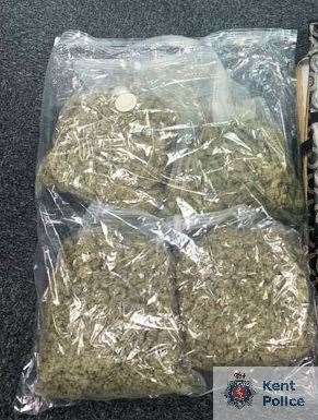 Some of the drugs that were seized in Folkestone. Photo: Kent Police
