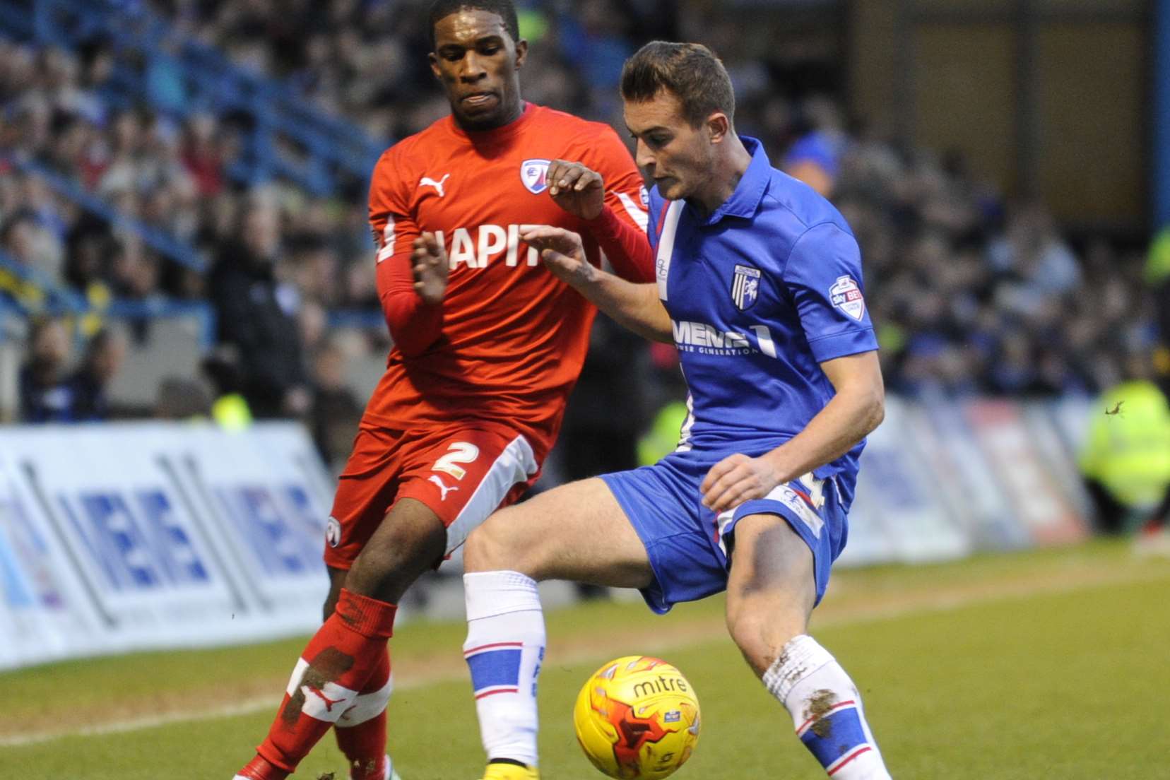 Former Brighton player Brennan Dickenson in action against Chesterfield Picture: Barry Goodwin